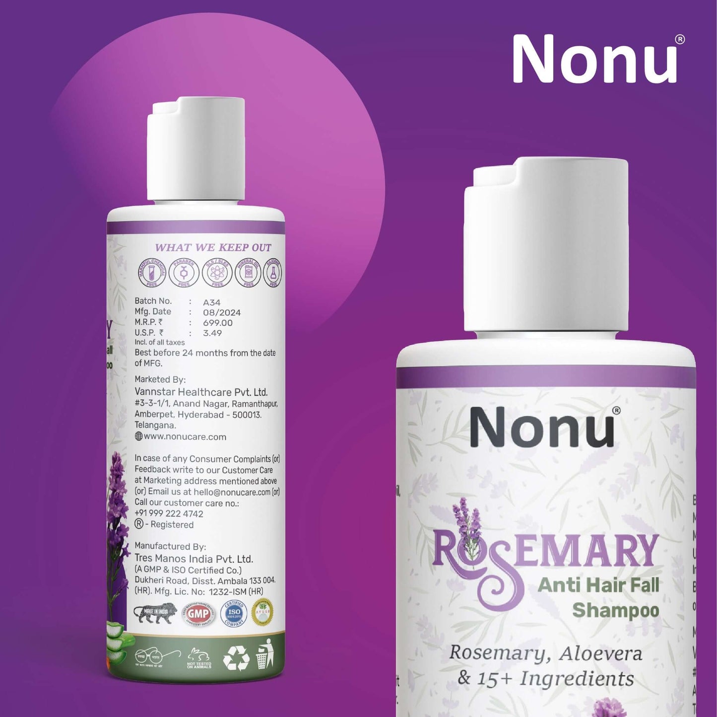 Rosemary Anti Hair Fall Shampoo with Aloevera