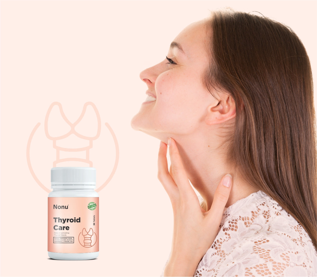 Thyroid Hair Growth Kit Nonu care Vitamins for Thyroid Hair Loss