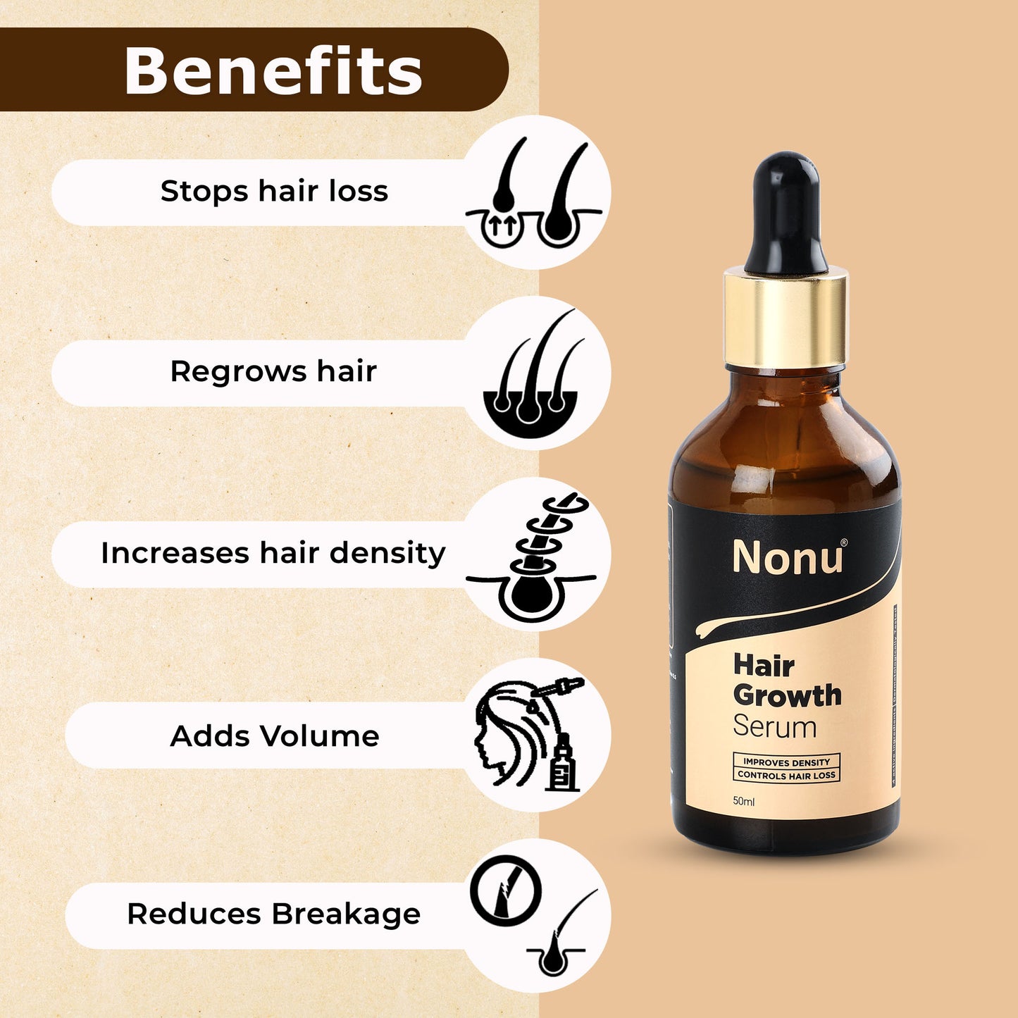 Hair Care Serum | 100% Natural | made with Redensyl 3%, Procapil, Anagain,  Baicapil & Biotin