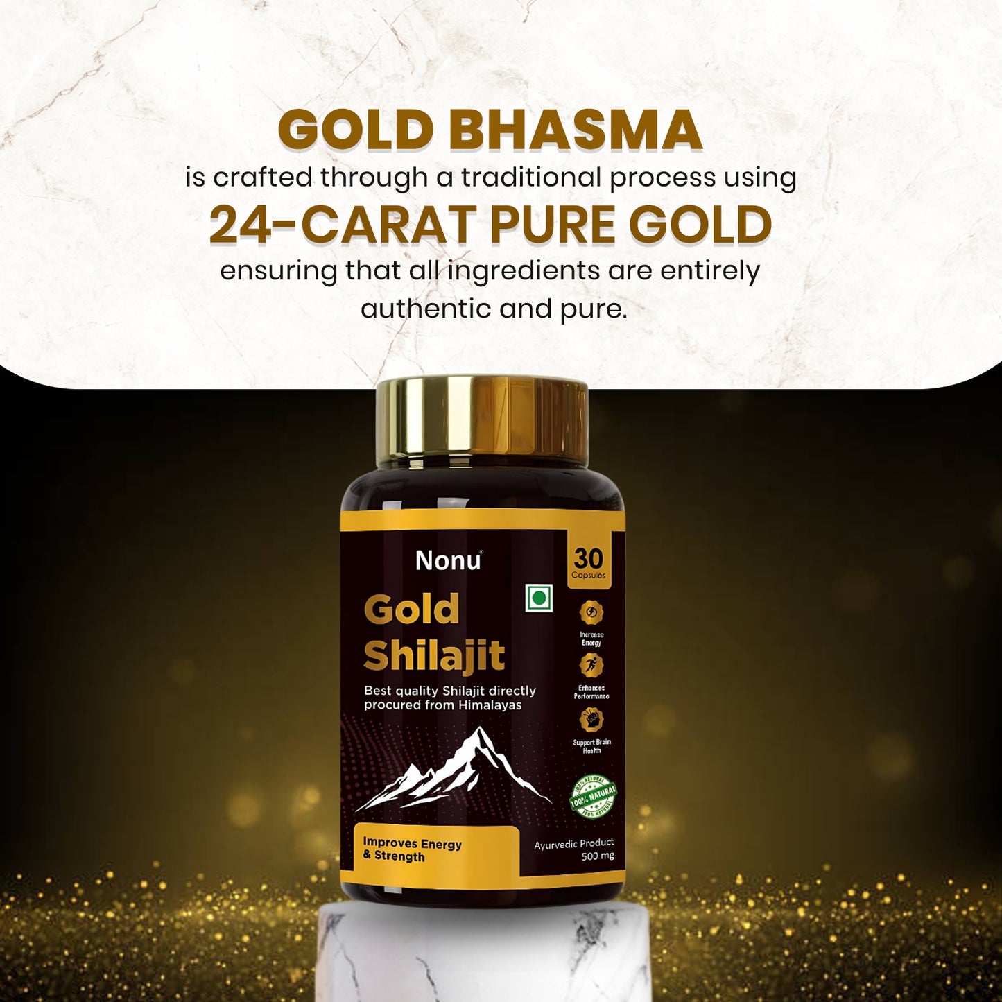 Premium 24K Gold Shilajit - Elevate Your Strength & Wellness